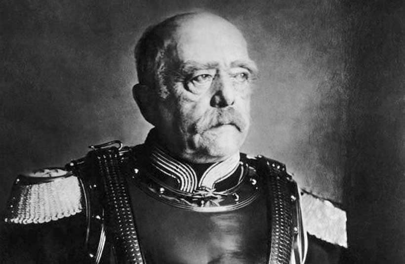 Otto von Bismarck in formal attire, architect of German unification and political mastermind