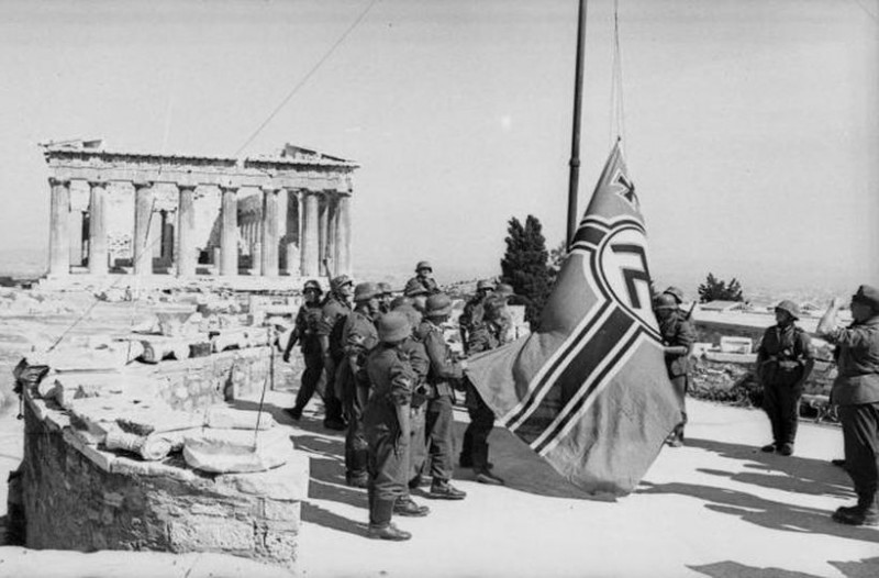Young Manolis Glezos photographed during the early years of the Greek Resistance