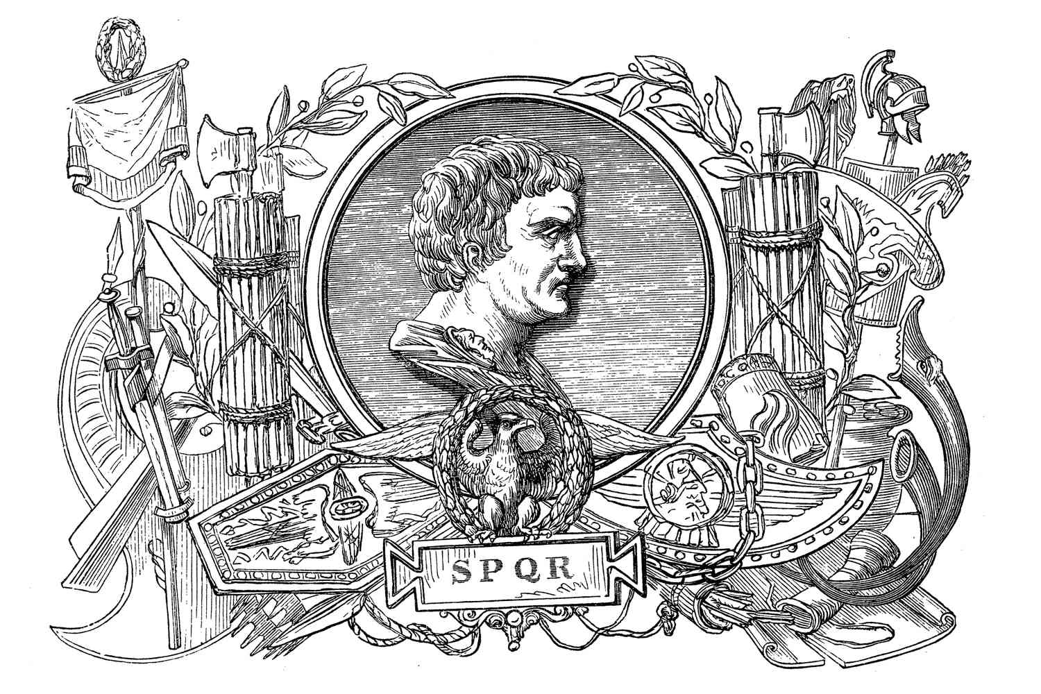 Bust of Pompey the Great, Roman military commander and statesman, showcasing detailed facial features and traditional Roman hairstyle.