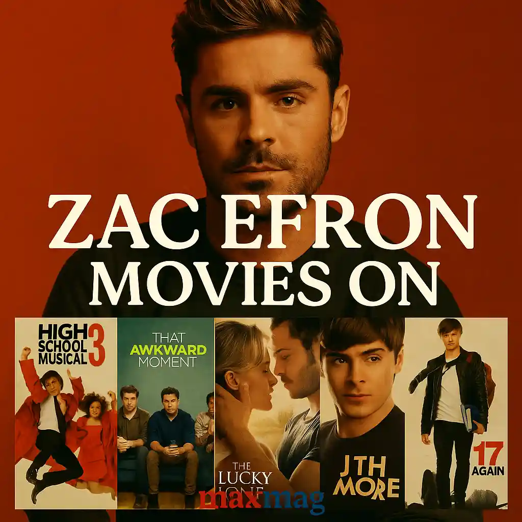 Square Netflix thumbnail of Zac Efron with posters of Neighbors, Baywatch, We Are Your Friends, and Extremely Wicked Shockingly Evil and Vile