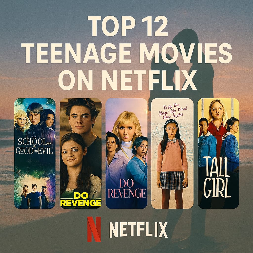 Digital artwork for 4 Best Bible Movies on Netflix featuring posters of Ruth & Boaz, Paul Apostle of Christ, The Star, and The Prince of Egypt, with Maxmag branding.